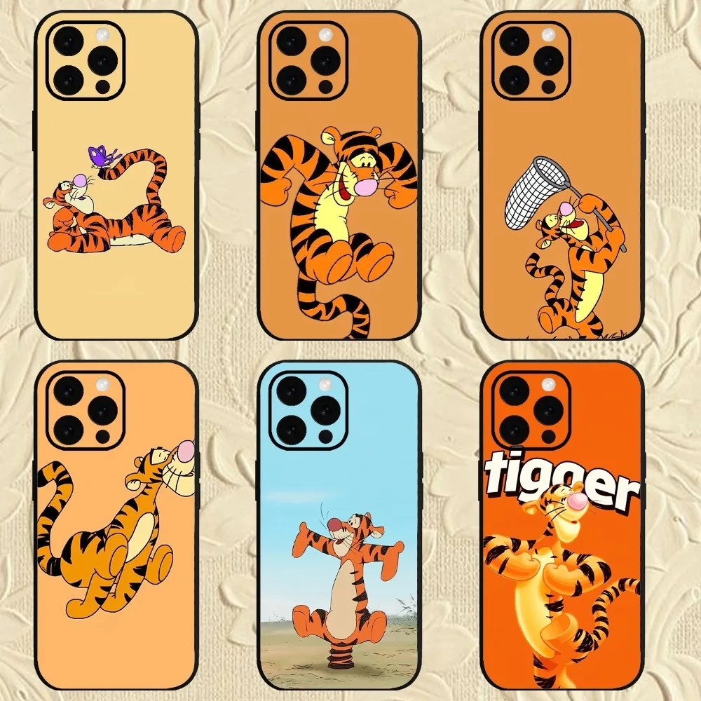 MINISO Disney The Tigger Movie Phone Case For iPhone Mini 11 12 13 14 15 Pro XS Max X Plus SE XR Shell