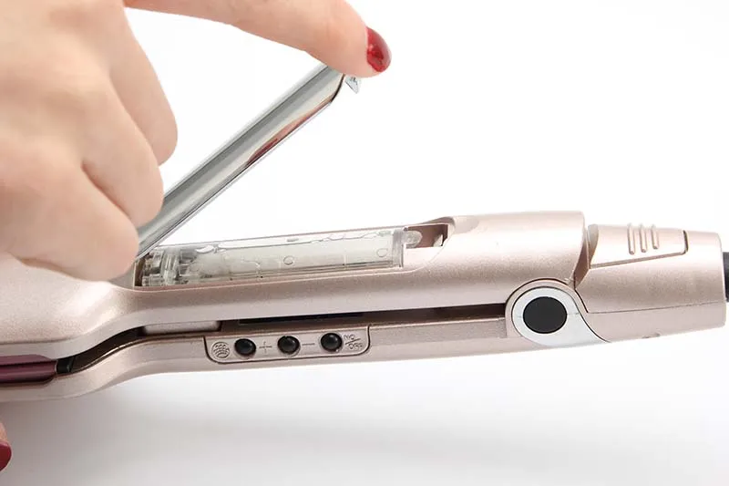 Plancha de pelo a vapor 2 en 1 con infrarrojos, herramienta profesional de salón de calentamiento rápido, MCH