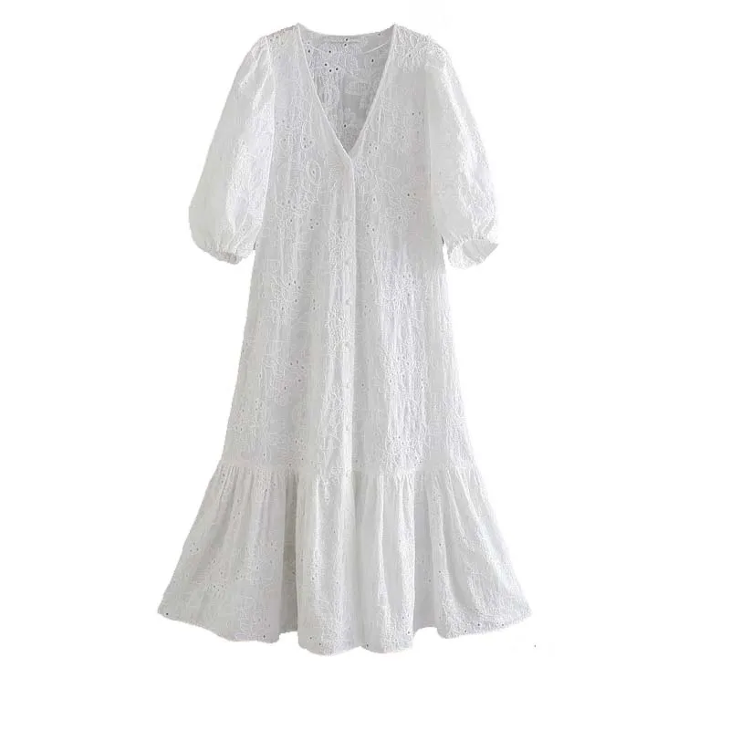 March WMDR évider brodé Dr Street Sle v-ne taille moyenne 202 automne Collection Tagl Faion femme Dr
