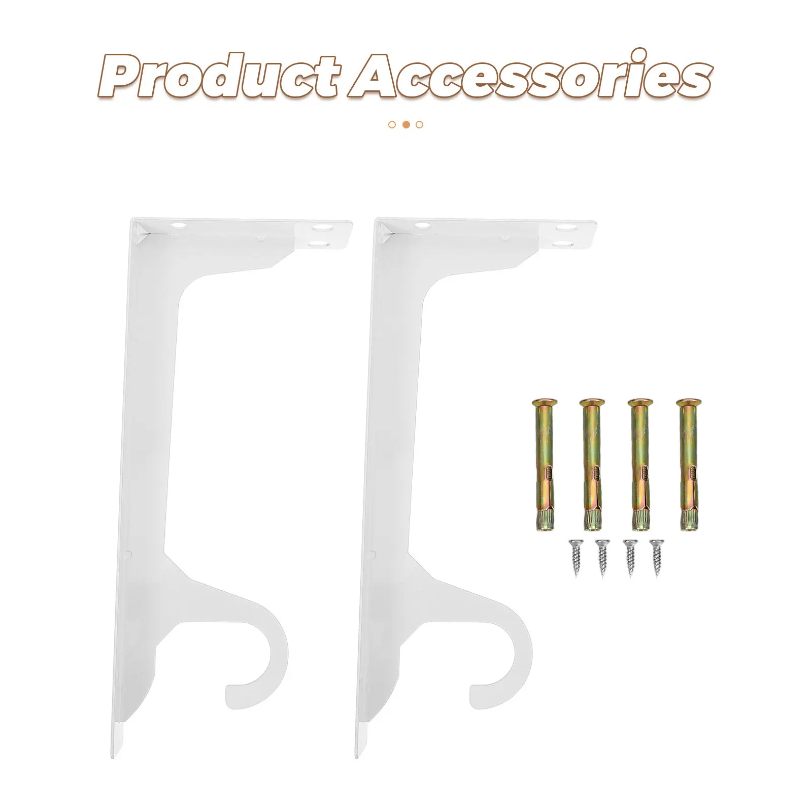 Closet Shelf Rod Holder Bracket Heavy Duty Wall Mounted Metal Shelf Support Rack for Wardrobe Pantry Laundry Room Space