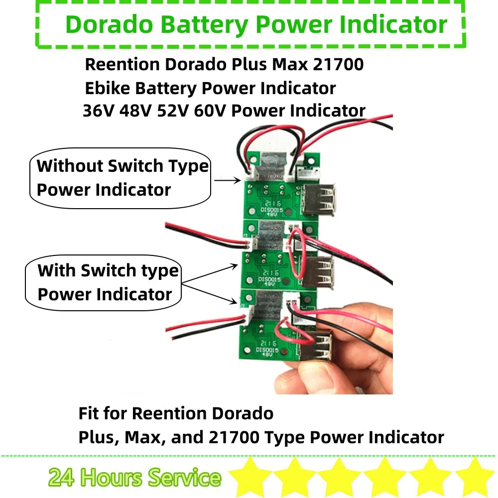 Reention Dorado Plus Max 21700 wyświetlacz mocy baterii Ebike wskaźnik zasilania 36V 48V 52v wyświetlacz mocy BMS PCB