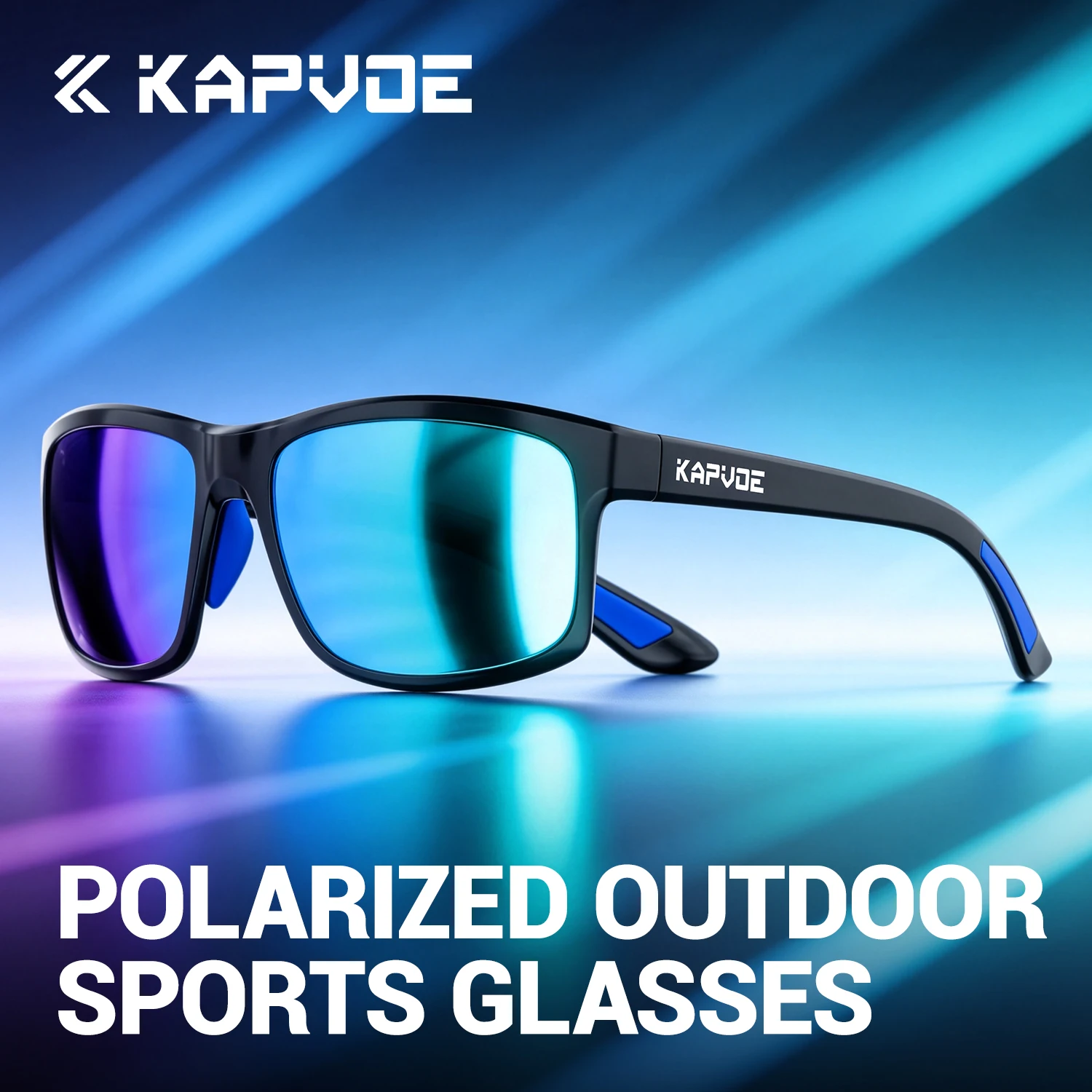 KAPVOE Polarisierte Wanderbrille, Fahrradbrille, Herren-MTB-Sonnenbrille, Fahrradzubehör, Outdoor-Angelbrille, Sportbrille zum Autofahren