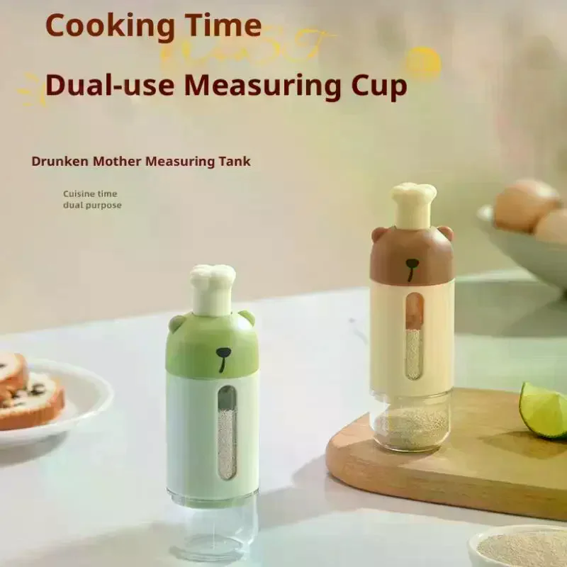Metering Salt Shaker Push Type Salt Dispenser Salt Tank Sugar Bottle Shaker Canister Quantitative Salt Shaker Moisture-proof