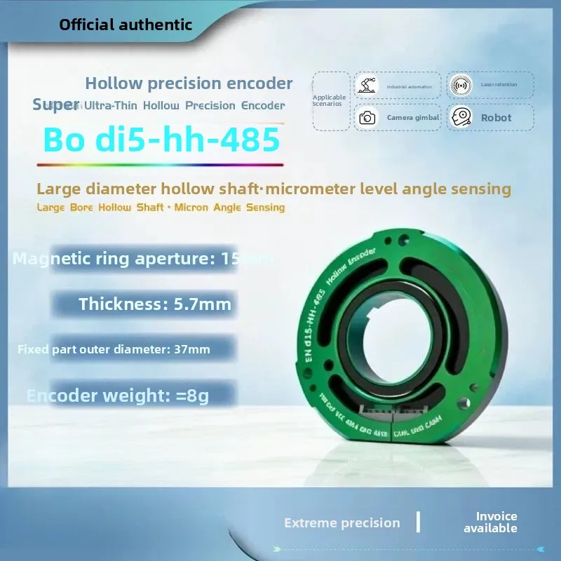 d10 High Precision Non-Contact Electromagnetic Single Turn Absolute Hollow Encoder CAN & 485