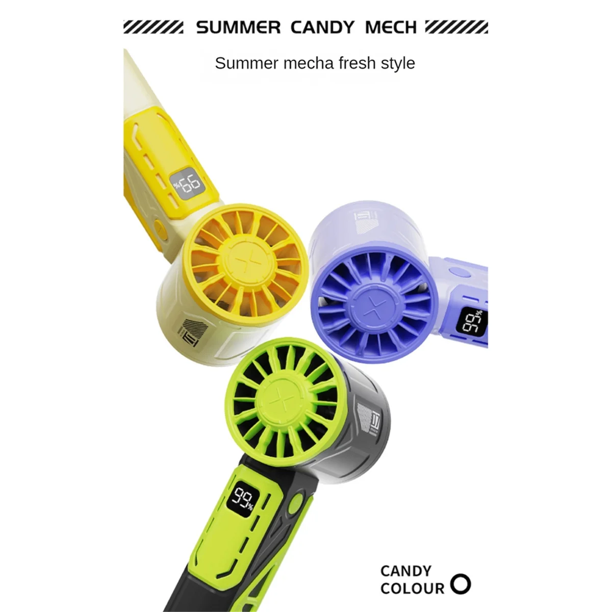 Handheld turboventilator, 100-snelheden verstelbaar, draagbare hogesnelheidsventilator voor buiten, snelle koelventilator, stille ventilator voor werk en studie C