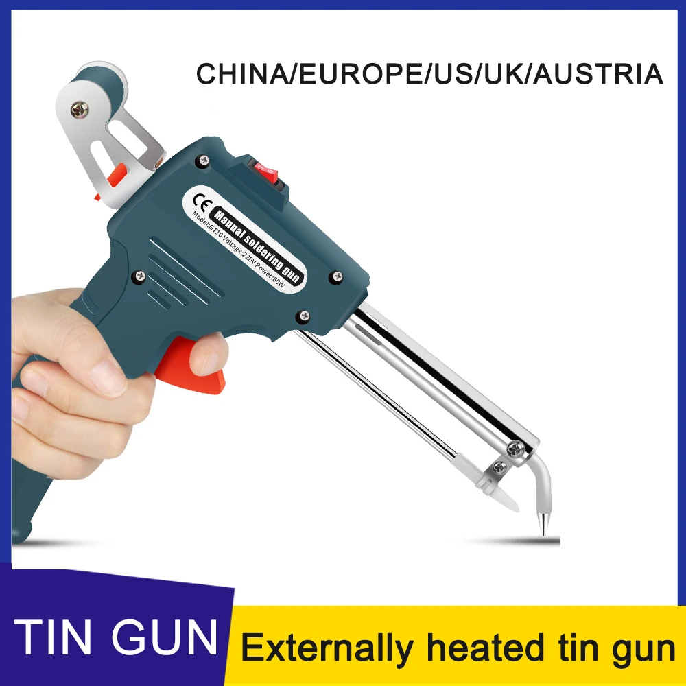 US/EU/CN 110V/220V 60W Electric Soldering Iron External Heating Manual Tin Soldering Gun Multifunctional Pointed Soldering Iron