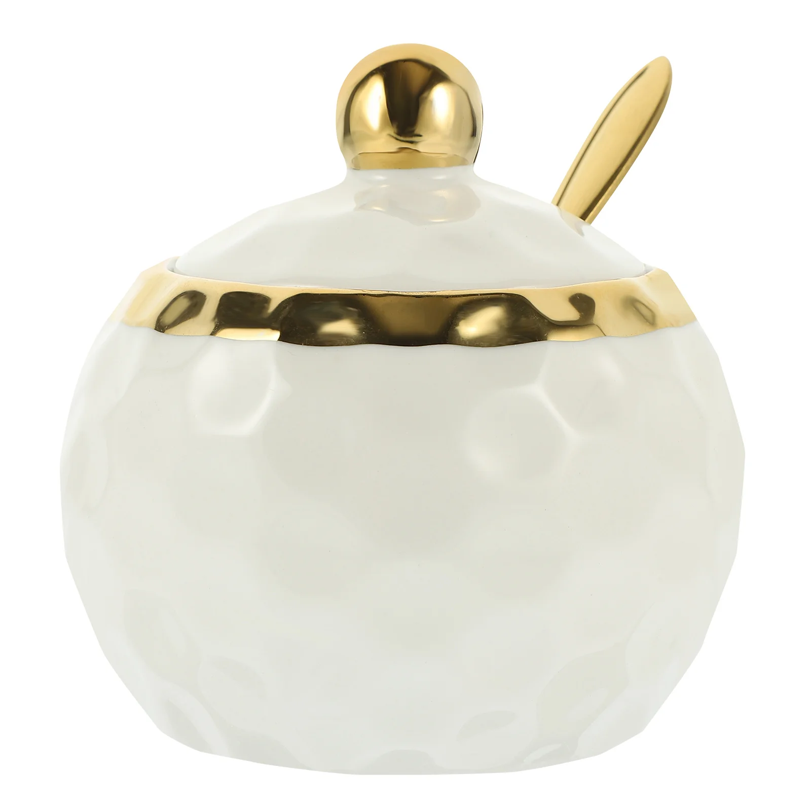 

1Set Ceramic Seasoning Jar with Lid Spoon Small Spice Container Condiment Holder Kitchen Storage for Sugar Pepper Salt