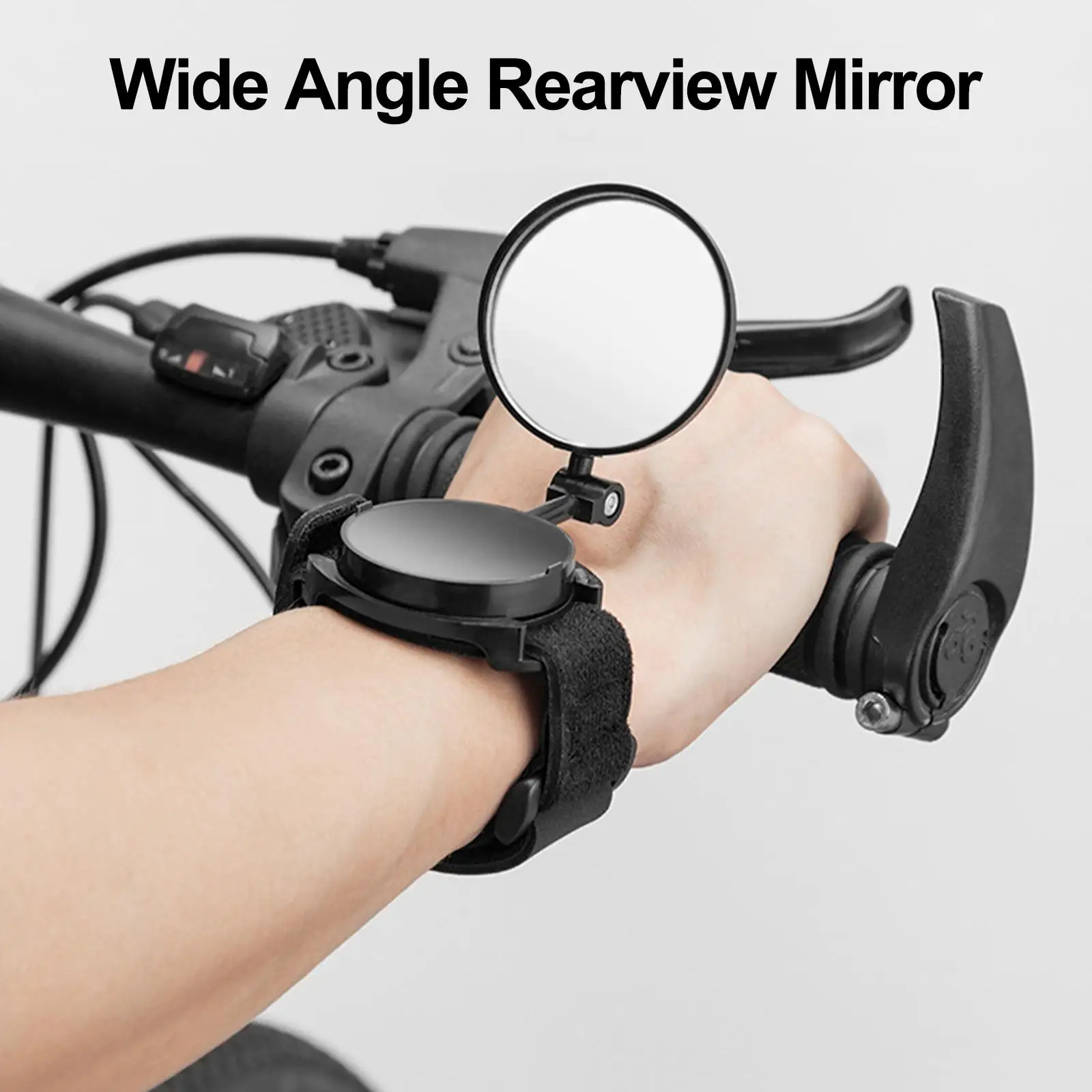 2X Rearview Mirror Bike Wrist Band Back Mirror for Road Bike Wide Angle