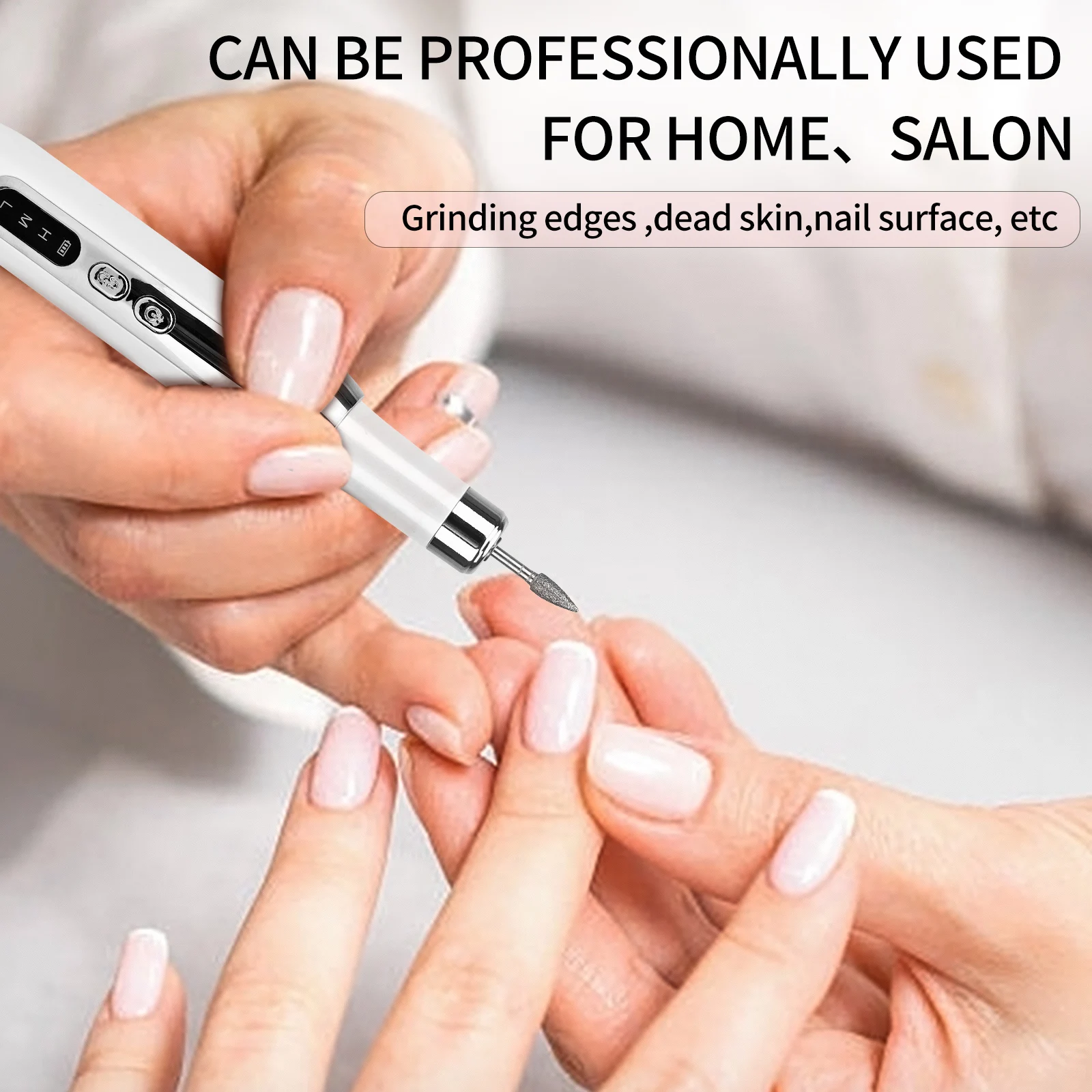 Nail Instrument Adjustable Speed Polish Nail Quickly Mini Electric Nail Polisher Remove Dead Skin Nail Shaping Nail Thinng