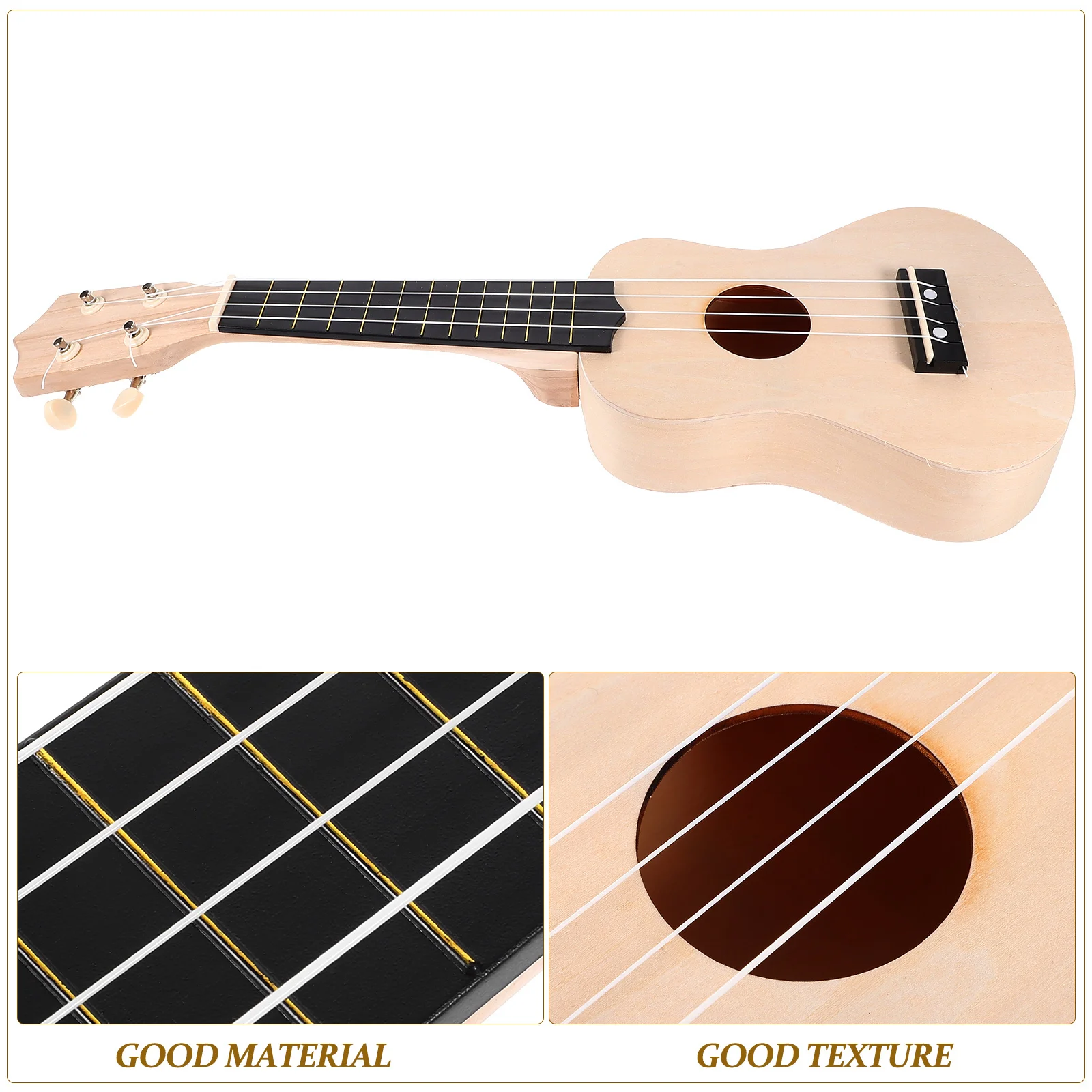 

1Set DIY Guitar Kit Easy-to-Build Ukulele Unpainted Handcraft Musical Instrument for Family Fun Art Activity Home Decoration