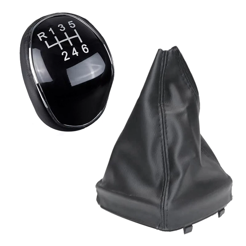 

6 Speed Leather Gear Shift Knob Shift Lever Gaitor Boot Cover for ford mondeo mk4 (2007-2014)