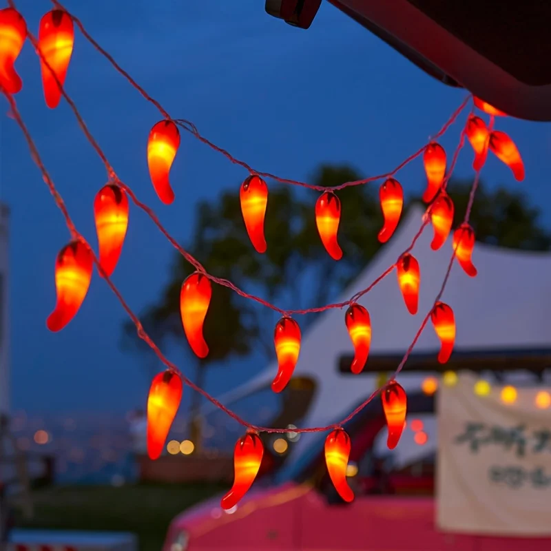 

Solar Red Chili String Light Outdoor Garden Solar Decorative Lamp Christmas Harvest Lights for Porch Garden Holiday Room Decor