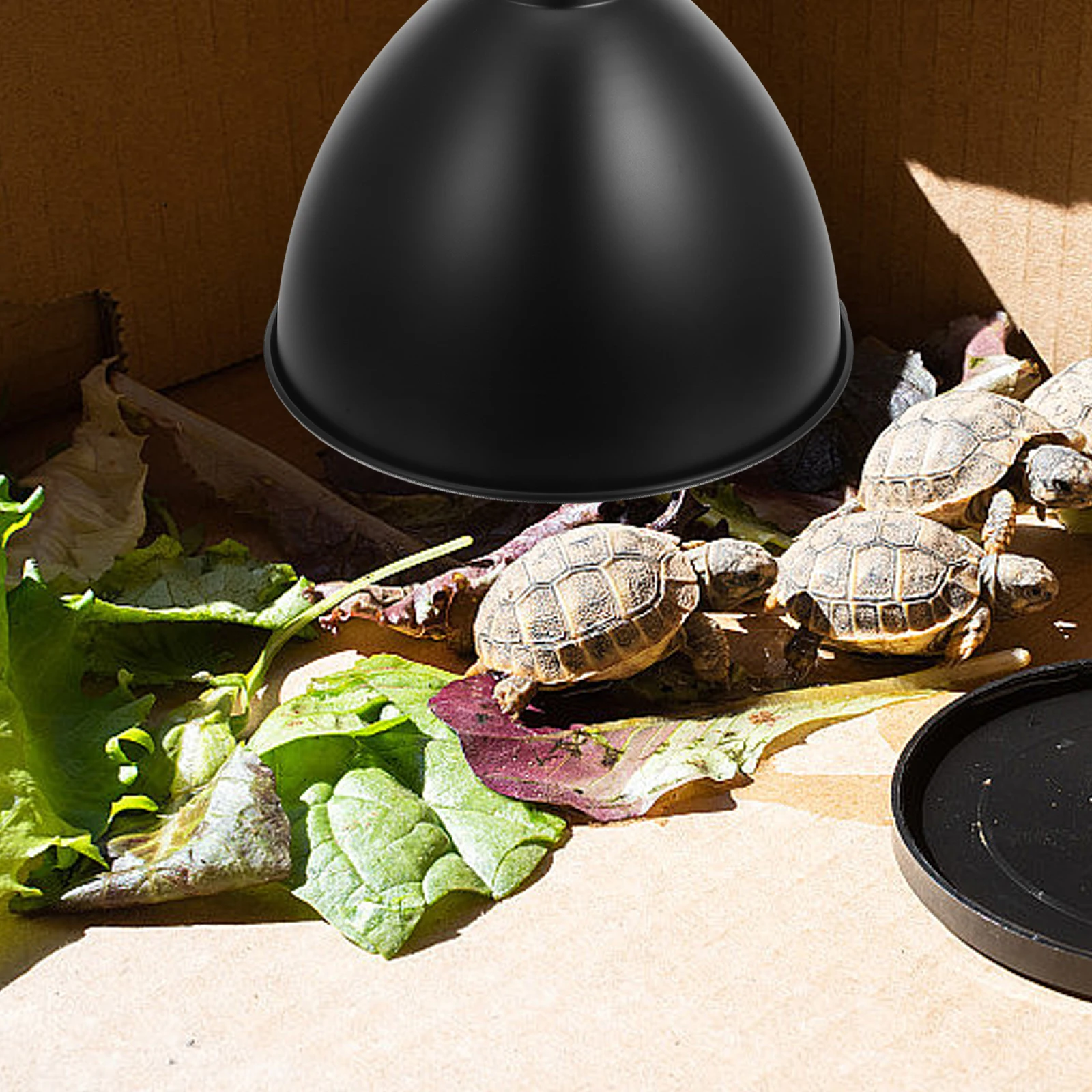 

Reptile Heat Lamp Shade Iron Reflector Insulation Lampshade for Reptile Tank Lizard Snake Turtle Heating Lamp Cover