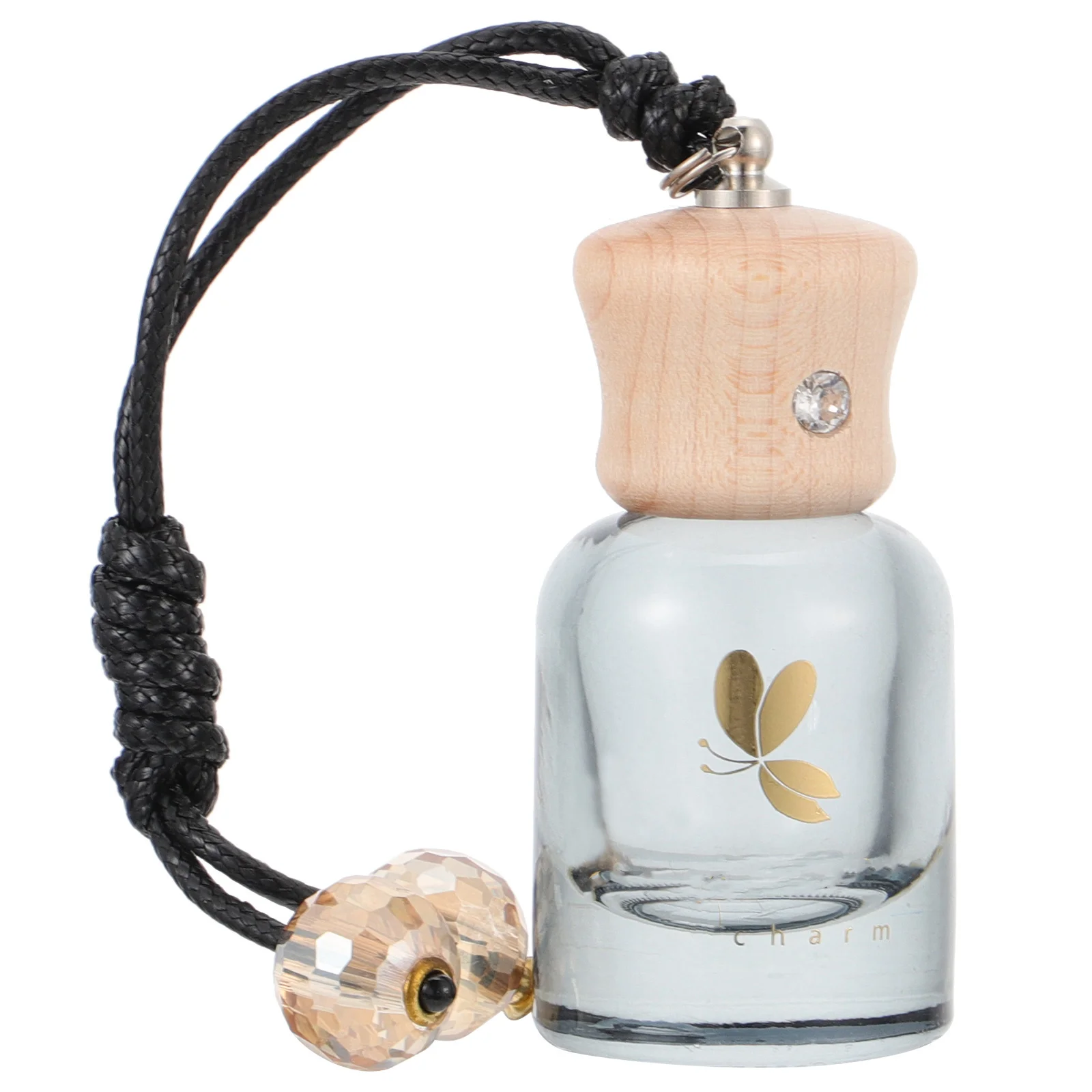 

1Pcs Car Perfume Bottle Pendant Creative Glass Small Empty Essential Oil Container Car Adornment Hanging Decoration