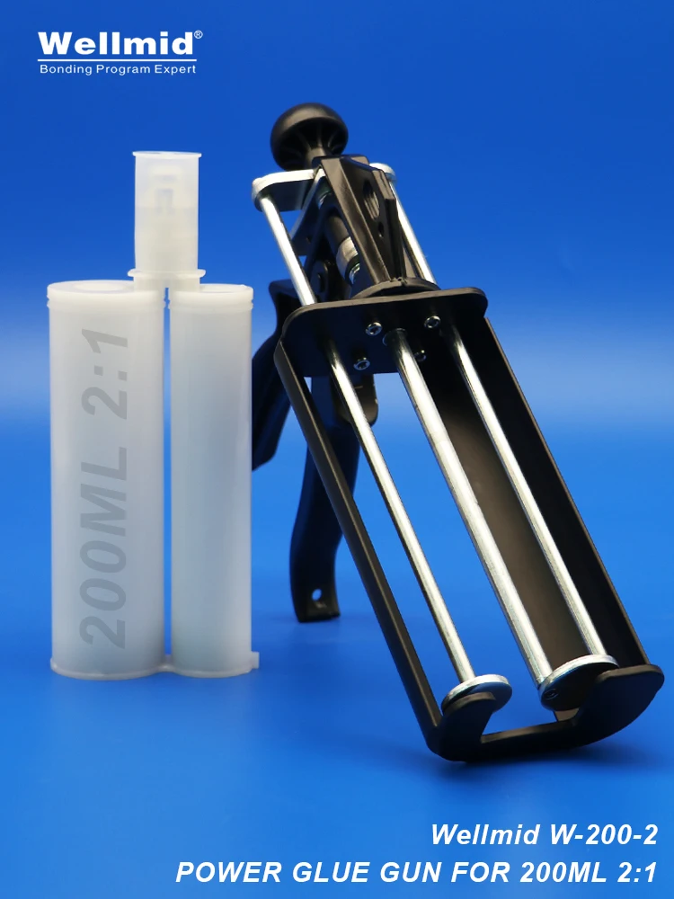 200ml 2:1 AB Metal Glue Dispensing Gun 3M Kit Portable Double tube Mixing Dispenser Lord Araldite Cartridge Epoxy Adhesive Gun