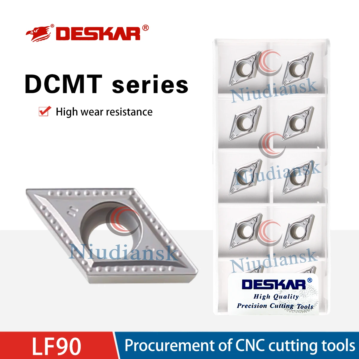 

DCMT11T304-FG HQ PS MT LF90 CNC Lathe Inner Hole Turning Tool CNC Ceramic Boring Hole Cutting Inserts For Processing Steel Parts