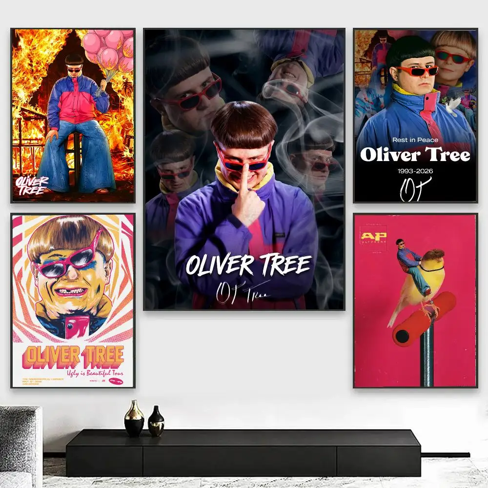 Singer O-Oliver Tree Ugly is Beautiful Painting Calligraphy Canvas Art Styles, Wall Art Decor, Living Room Decor