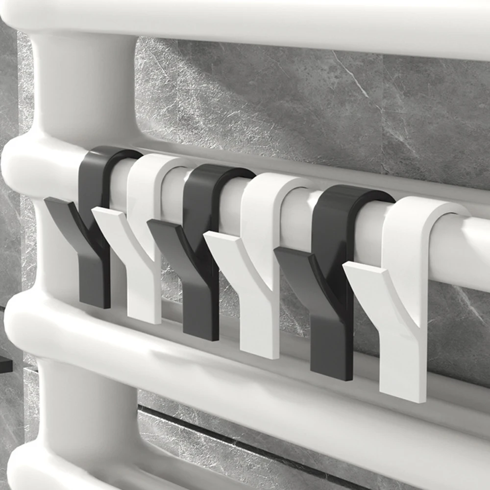 Kitchen Bathroom Hanger Clips Storage Racks Towel Rack Coat Clothes Scarf  Hanger Bath Handrail Shower Bathroom Hooks Holder