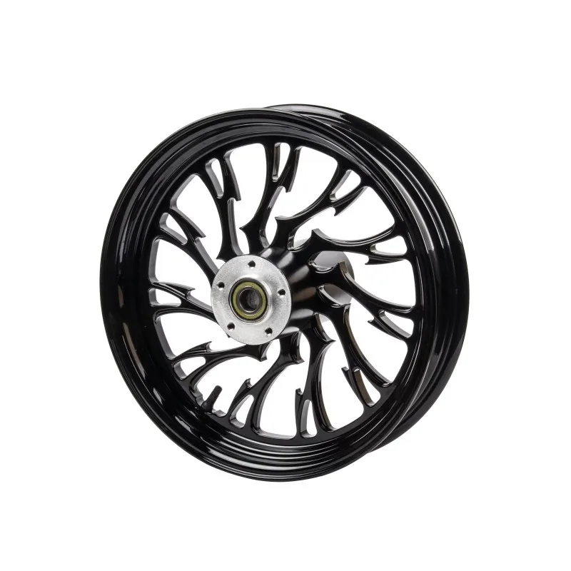 HOPROUSA New Replacement 6061T6 Alloy Forged Wheel Hub Lightning Spoke Gloss Black 1-Year Warranty for 2018-2024 Softail