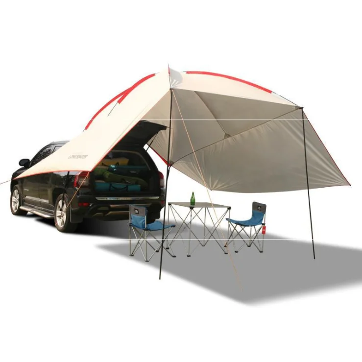 Rear Tent Canopy Awning Outdoor Family 3-4 Person Truck Camping Canvas Roof Top Rear Tent Canopy for Outdoor Camping