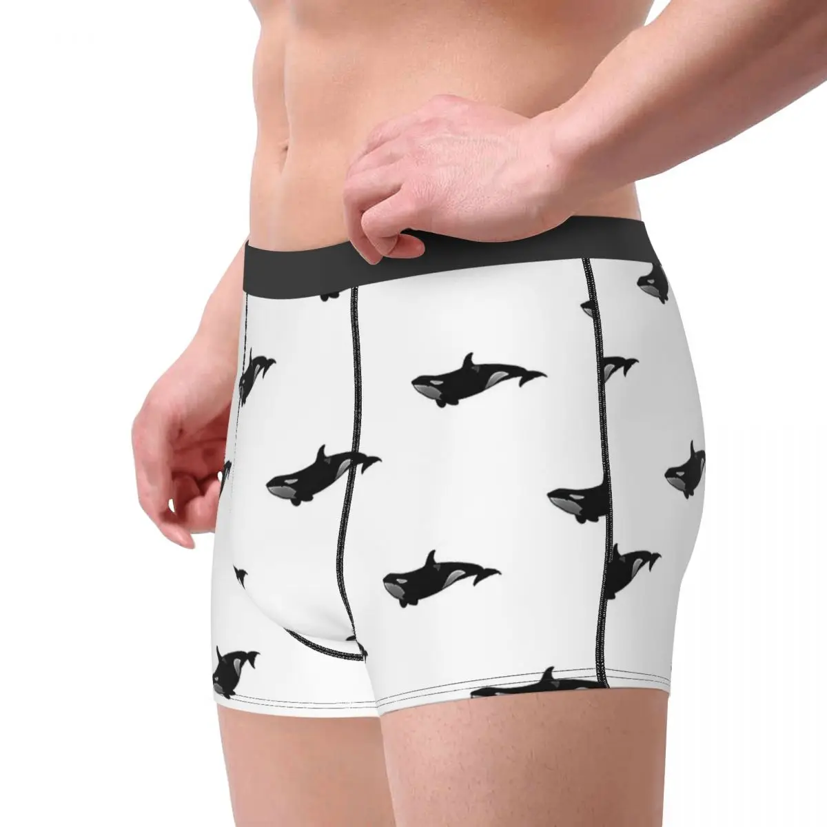 Orcinus Orca Whale Dolphin Cute Underpants Breathbale Panties Male Underwear Print Shorts Boxer Briefs