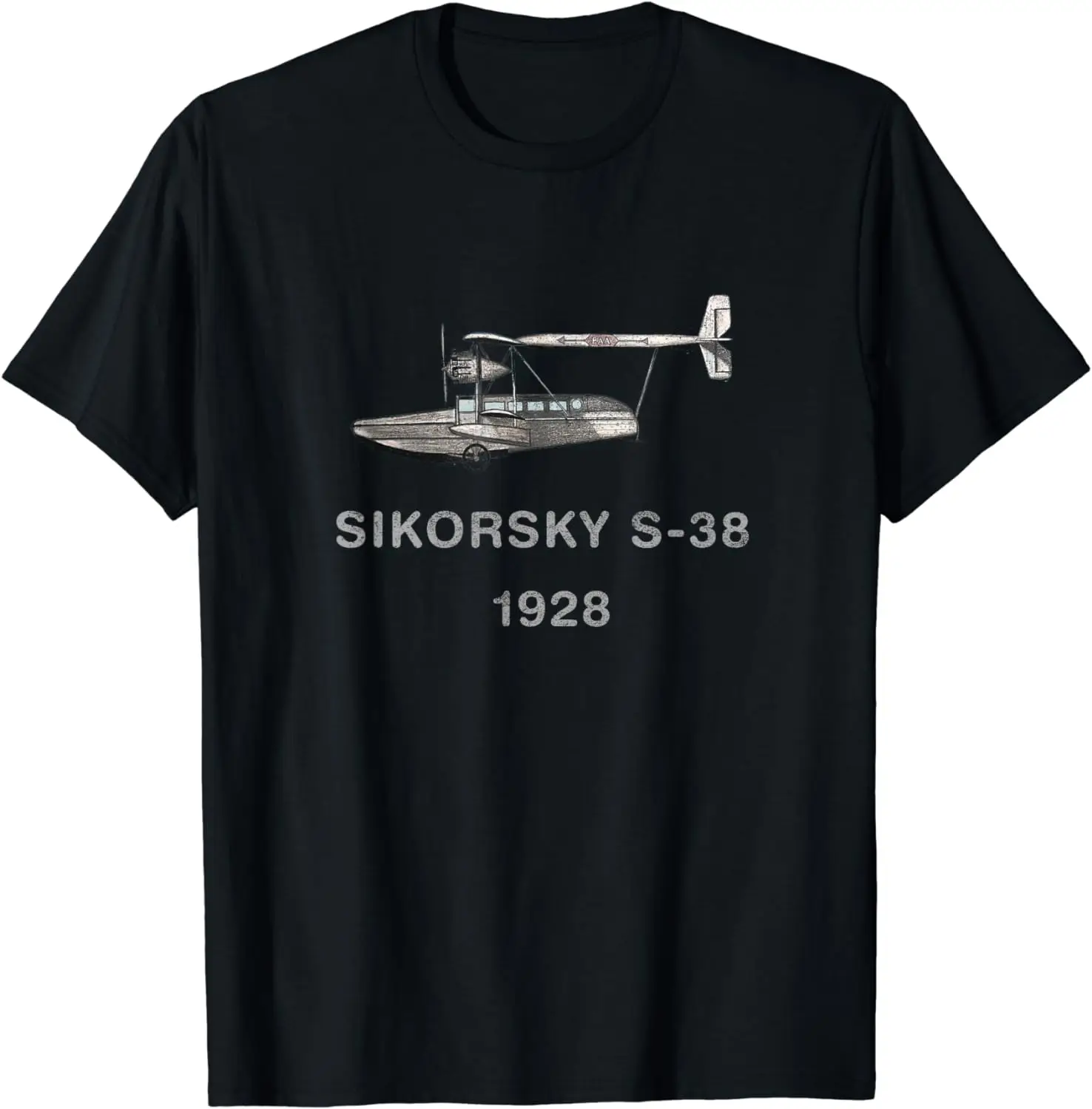 Sikorsky S-38 Sesquiplane Amphibious Aircraft T-Shirt 100% Cotton O-Neck Summer Short Sleeve Casual Mens T-shirt Size S-3XL