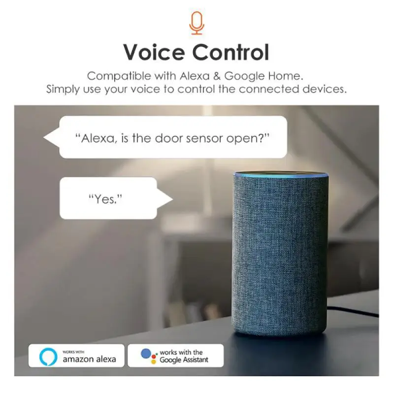 Tuya Smart WiFi Door Sensor Door Open / Closed Detector Home Alarm Security Protection Smart Life Control через Alexa Google Home