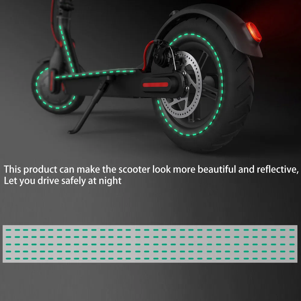 Waterproof Body Radiation Strip For Xiaomi 3 M365 pro 1s pro2 Electric Scooter Reflective Sticker Safe Driving Parts At Night