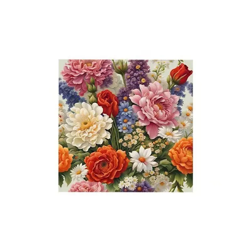 Flowers  11ct Printed Needlework,DIY Living Room Printed Cross Stitch,Sets For Embroidery Kit Full Cotton/Silk Threads