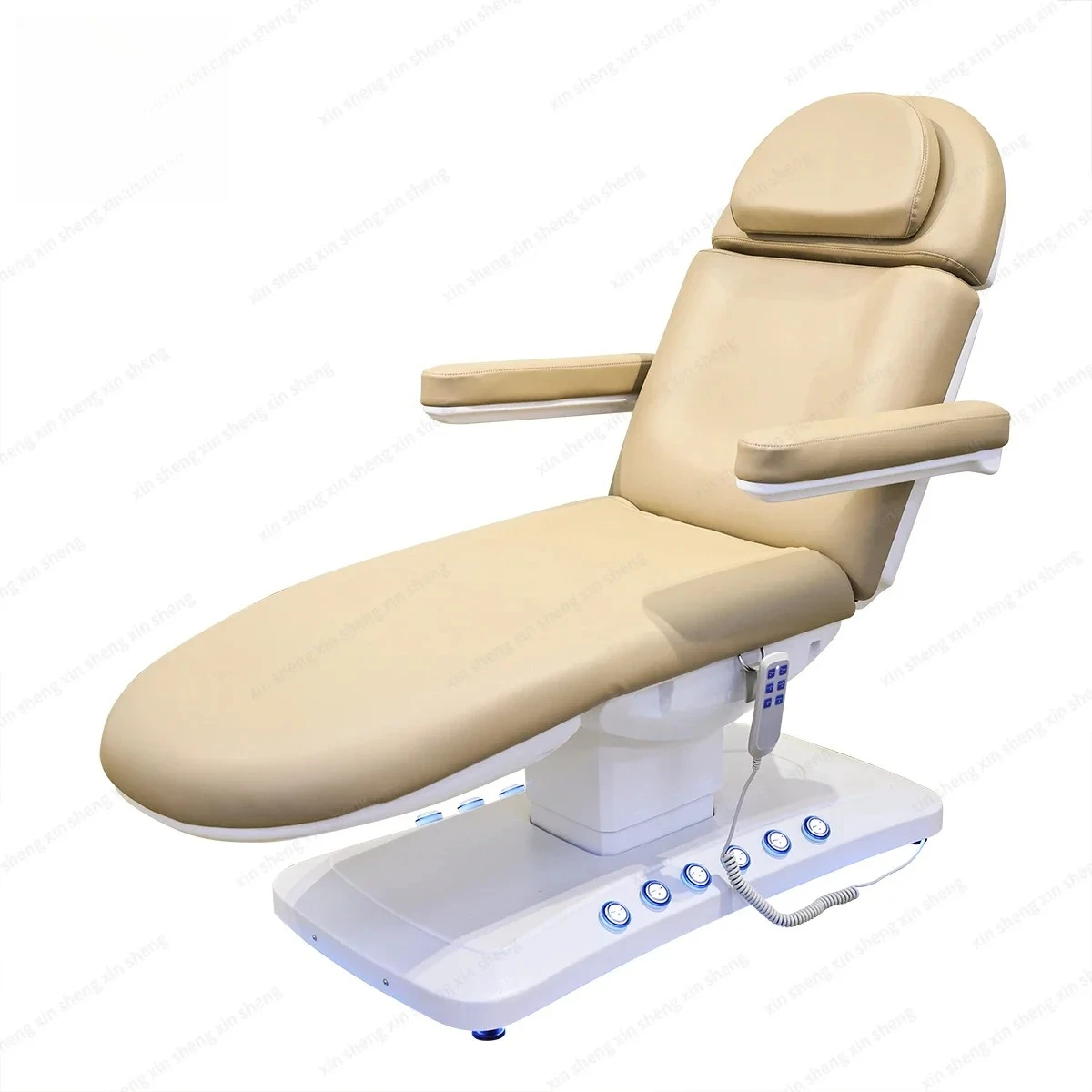 

Мебель для салонов красоты и медицинских учреждений: кровать-кресло с электроприводом и кнопочным управлением для регулировки высоты