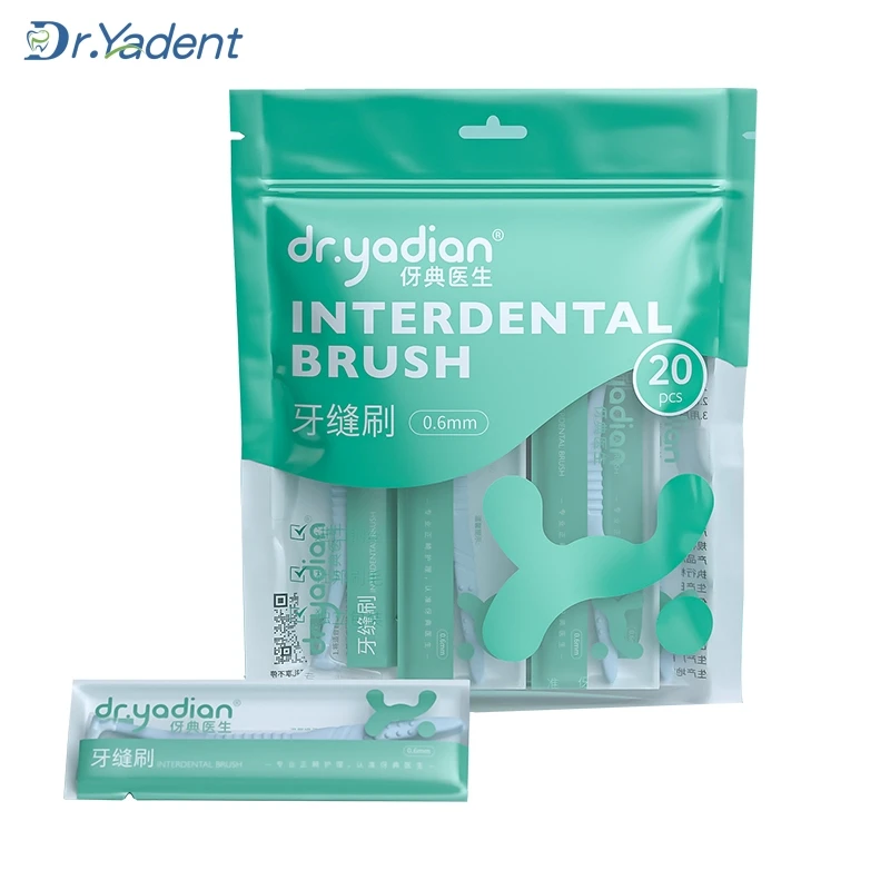 

20pcs L Shape 0.6-1.2mm Interdental Brush With Box orthodontic dental tool teeth cleaning toothpick oral hygiene dental flosser