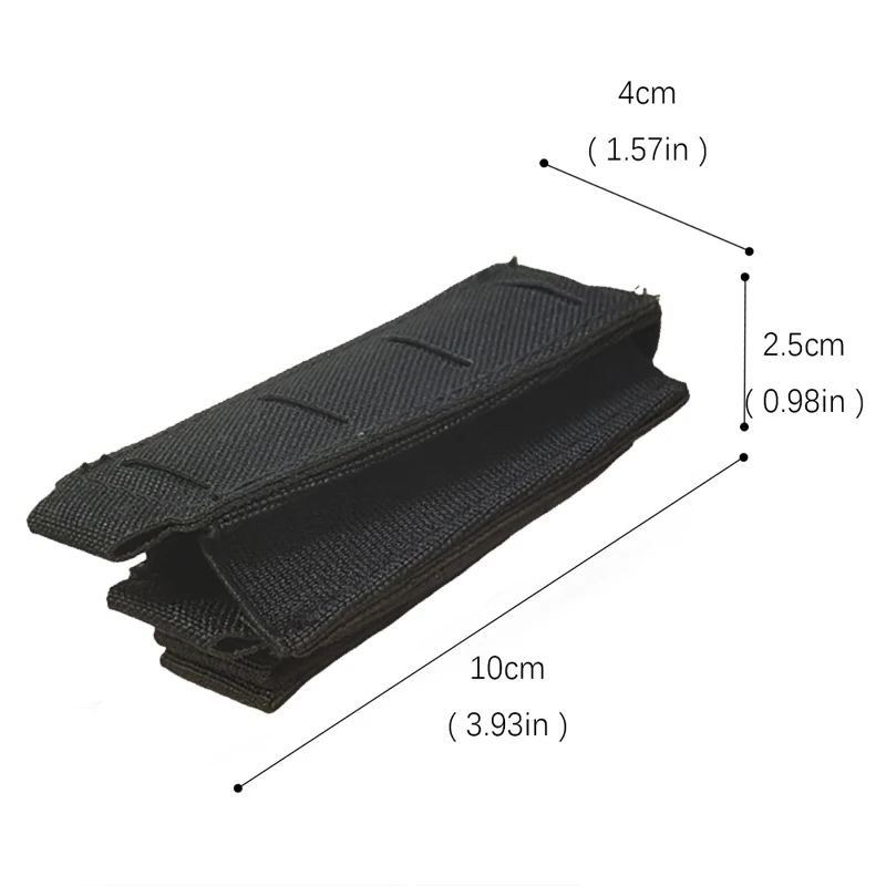 Elastic MOLLE Utility Pouch, Single Top Open Storage Holder with Retention Strap for Flashlight, Tools and Outdoor Accessories