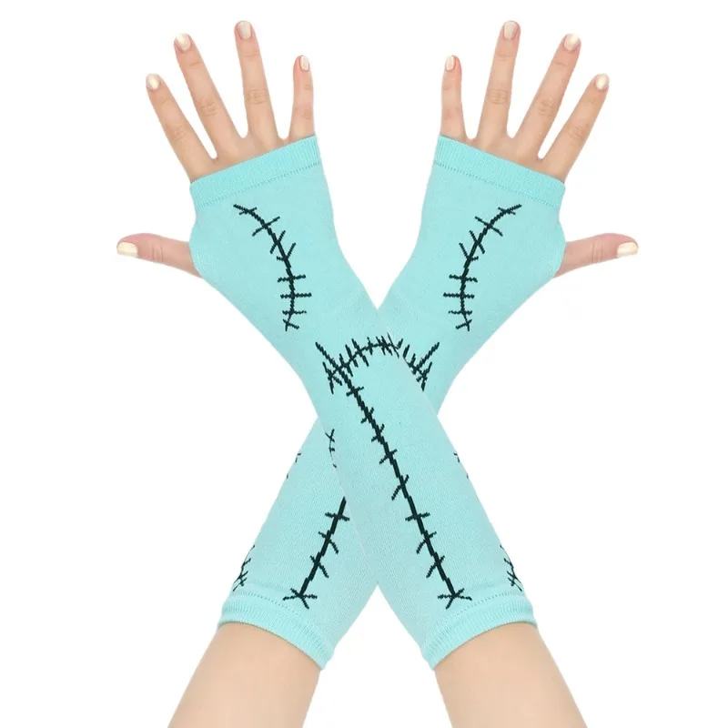 Costume de jeu d'halloween, bas de cuisse, accessoires imprimés de points de noël, chaussettes au-dessus du genou, gants, chaussettes, Costume