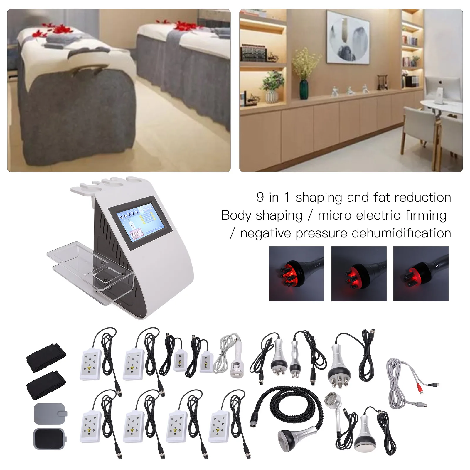 

Multifunctional Fat Burning Machine Skin Tightening RF Beauty Massage Machine Body Slimming Vacuum Machine