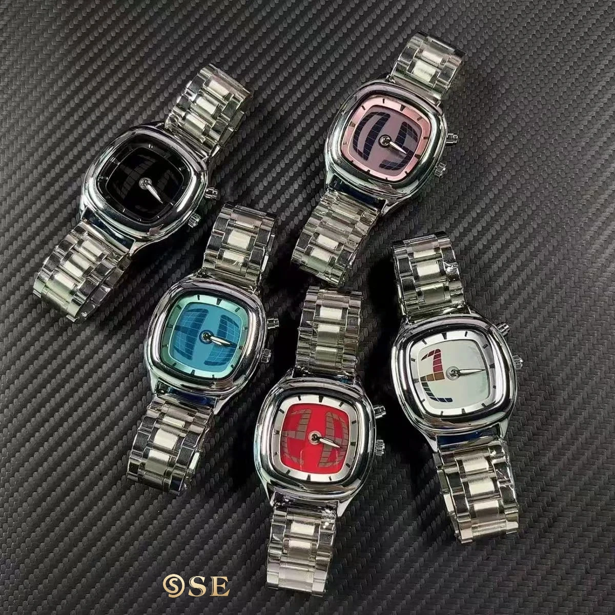 Y2K мужские кварцевые часы указатель