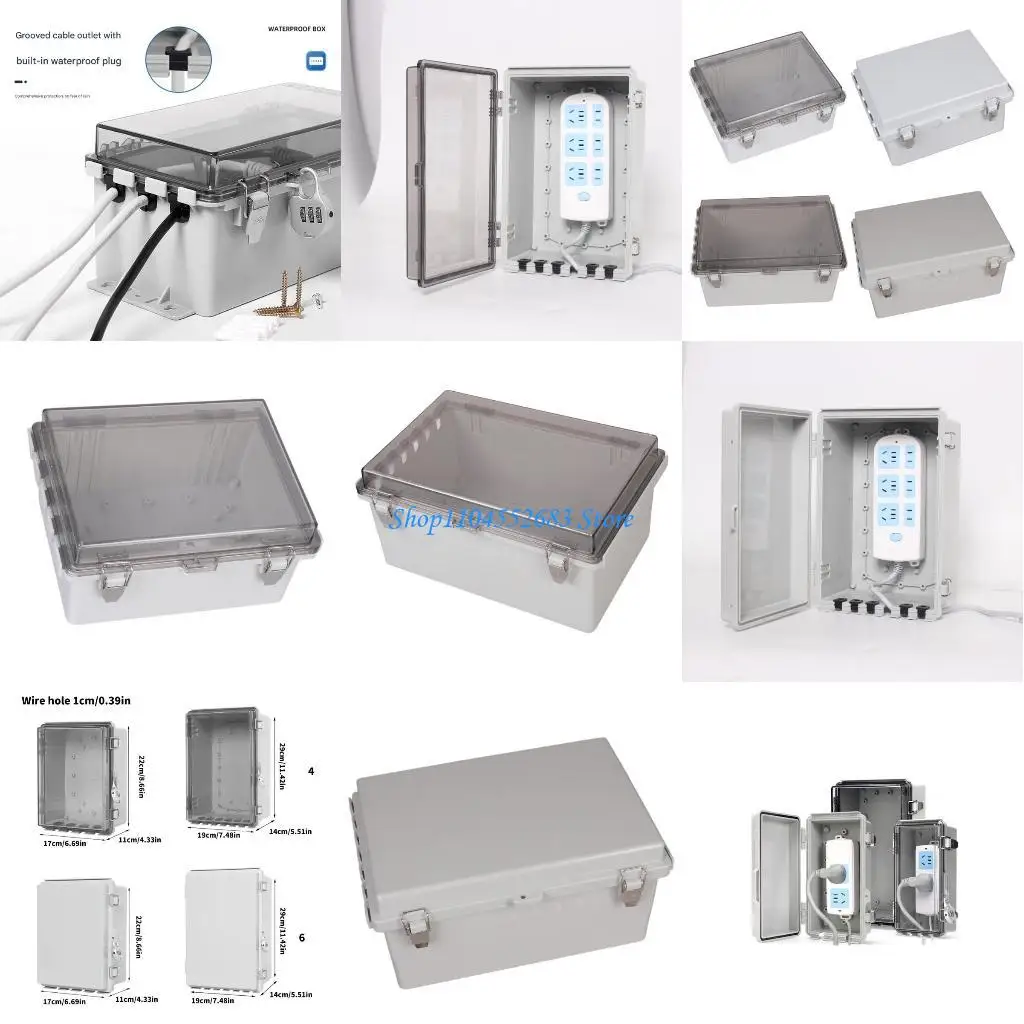 

Y6GD Plastic Waterproof Junction Box Power Case Electrical Enclosure Junction Box Indoor Wire Shell Electric Control Box