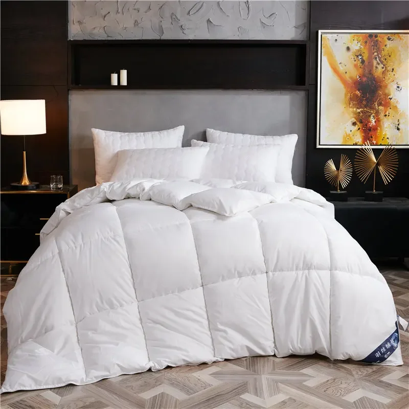 95% White Goose Bed Duvet Super King Size Duvet Luxurious Goose Feather & Down Quilt Anti Allergen Ultra Bounce Hollowfibre Quil