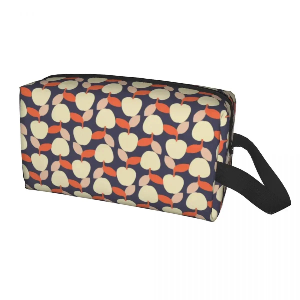 Custom Orla Kiely Apples A Day Pattern Travel Cosmetic Bag for Women Makeup Toiletry Organizer Lady Beauty Storage Dopp Kit Case