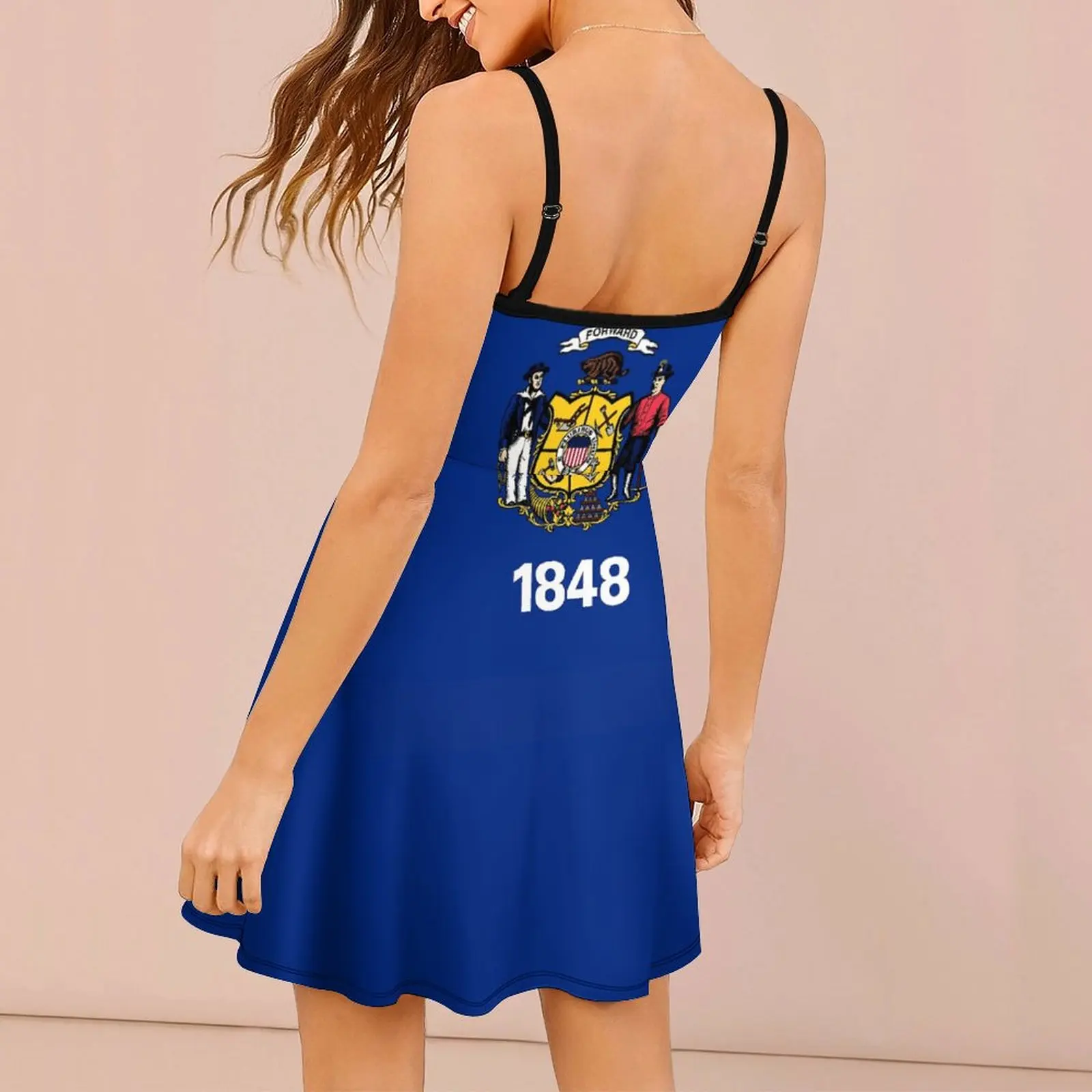 Vestido exótico de la bandera del Estado de California para mujer, ropa con tirantes, vacaciones de Humor, gran oferta