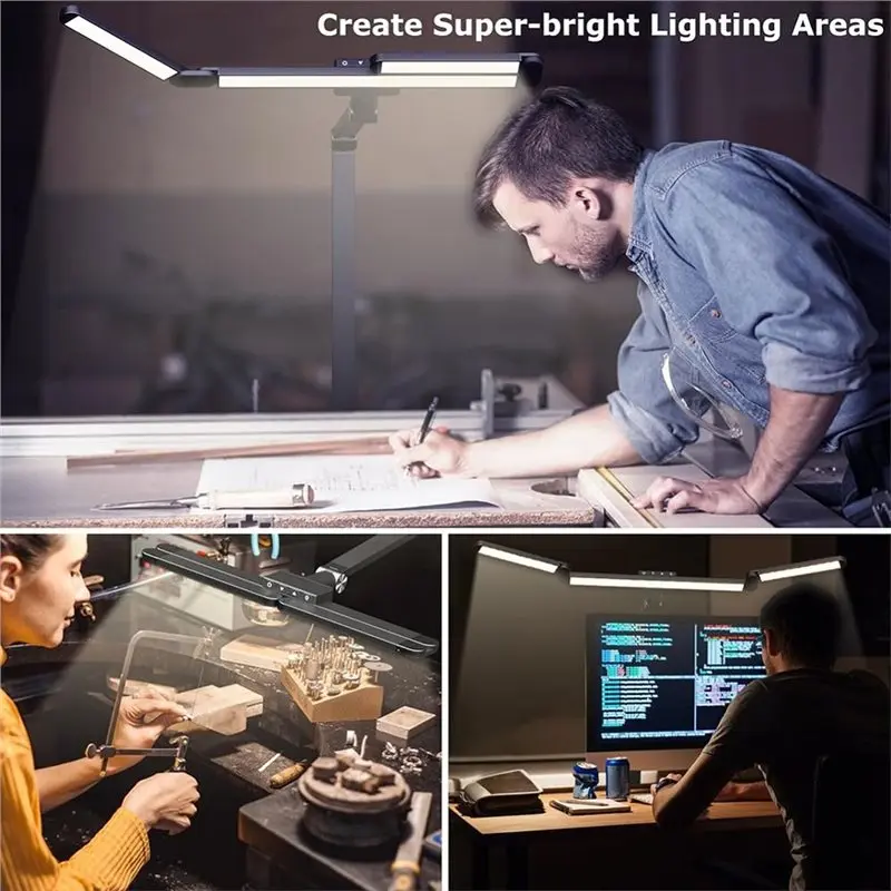 YANA50I Architect LED Desk Lamp With Clamp, Remote Control& 24W Ultra-Bright Light Featuring Stepless Dimming Functionality