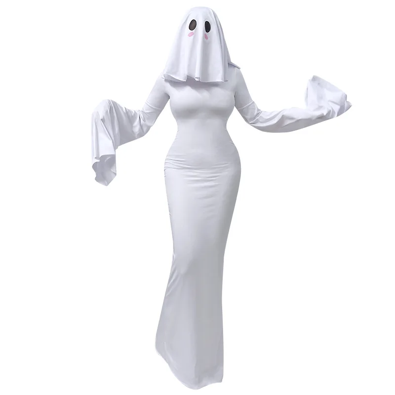 Sexy Bal Ghost Girl Cosplay Dr Costume da spettacolo teatrale Fem Personali Pine Design Materiale in poliestere