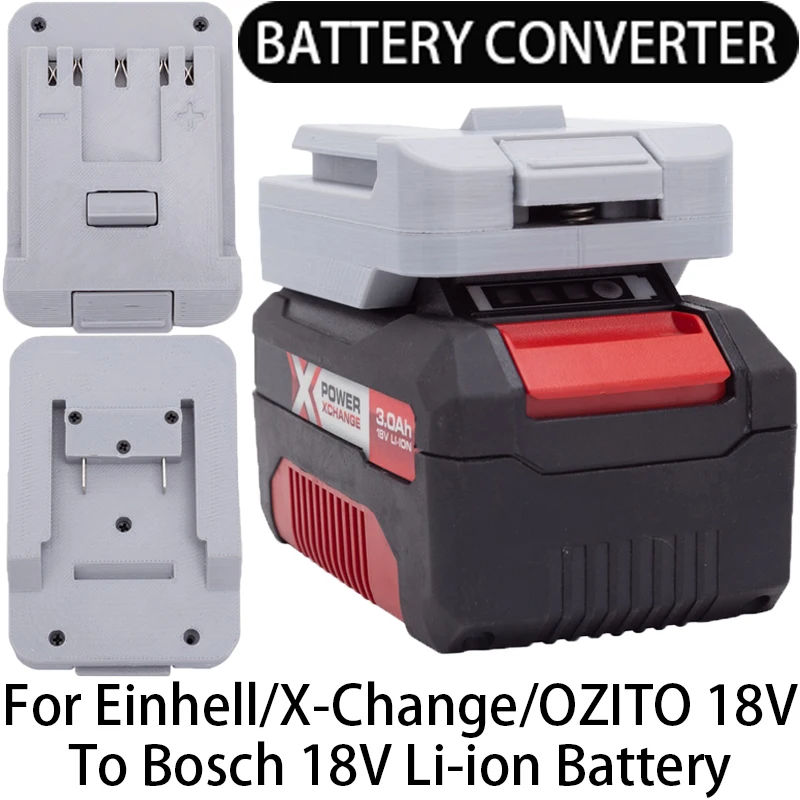 Adapter for Bosch 18V Li-ion tools to convert to Einhell/X-Change/OZITO 18V Li-ion battery adapter power tool accessories