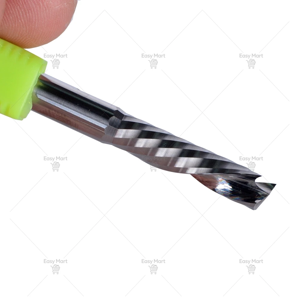 50Pcs 3.175mm UP & DOWN Cut Single Flutes Spiral Mill Tool Cutters for CNC Router Compression Wood End Mill Cutter Bits