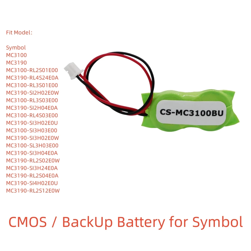 

Ni-MH CMOS/Backup Battery for Symbol – 2.4V, 20mAh, Compatible with MC3100, MC3190, MC3190Z, MC319Z-G, PPT8800, PPT8846