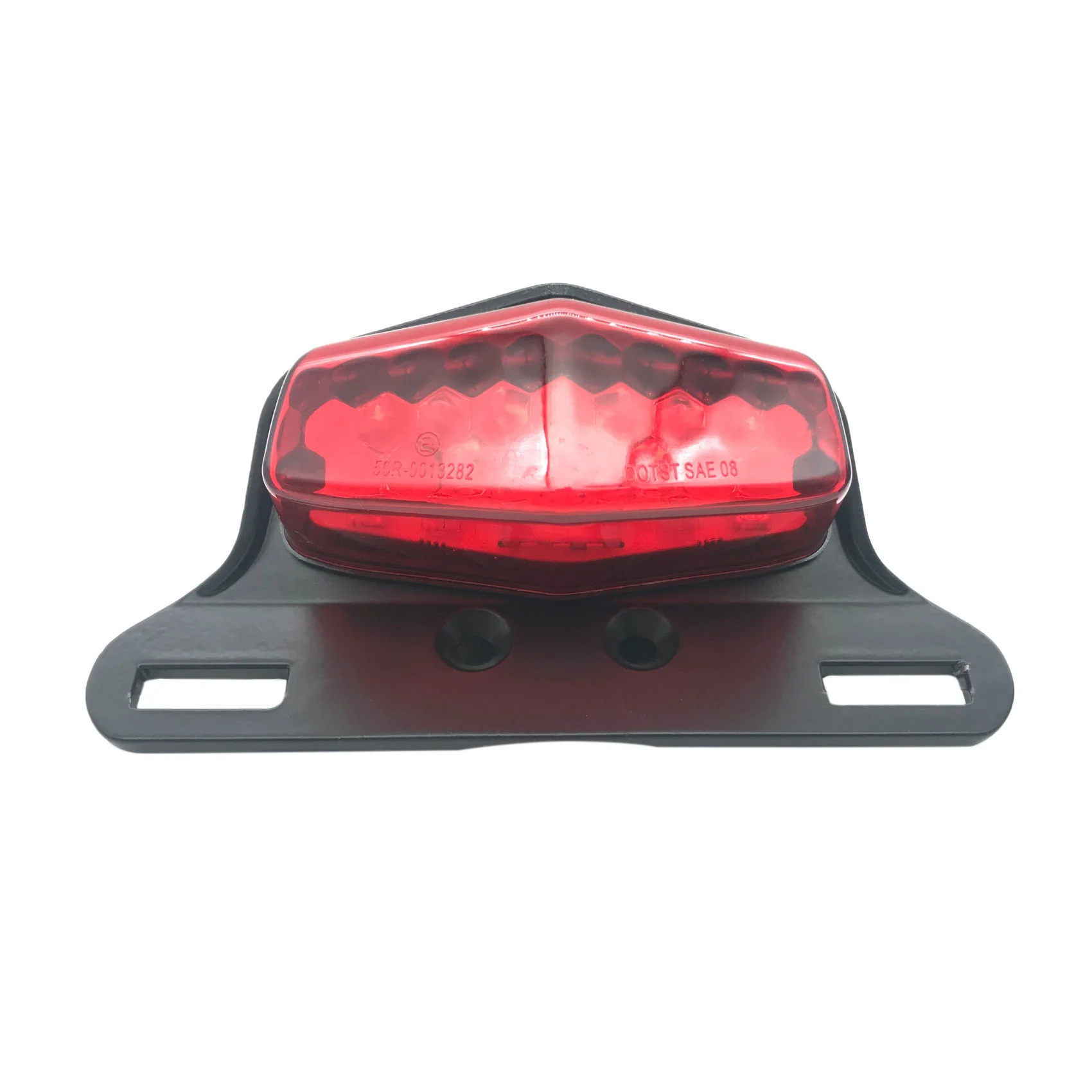 Motorcycle LED Lucas Rear Tail Brake Light License Plate Light Universal for Honda Yamaha Cafe Racer Chopper