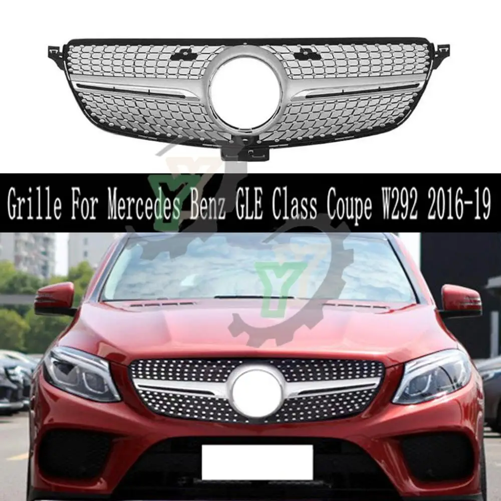 

Car Front Hood Bumper Grille Racing Grill For Mercedes-Benz GLE-Class W292 C292 Coupe GLE300 GLE500 GLE400 GLE450 2015-2019