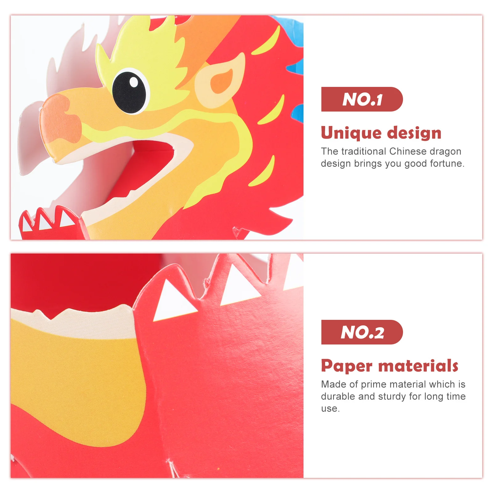 

6 компл., бумажный материал «сделай сам», китайский дракон, креативные ручные поставки, детские развивающие ремесла, веселые практические ручные принадлежности для занятий спортом