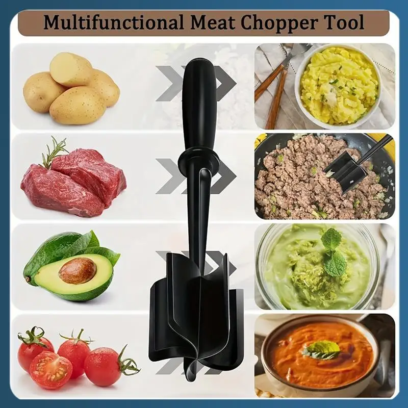 

AB02 Кухонная мясорубка, термостойкая антипригарная измельчитель для гамбургеров, инструмент для измельчения картофеля, кухонные гаджеты