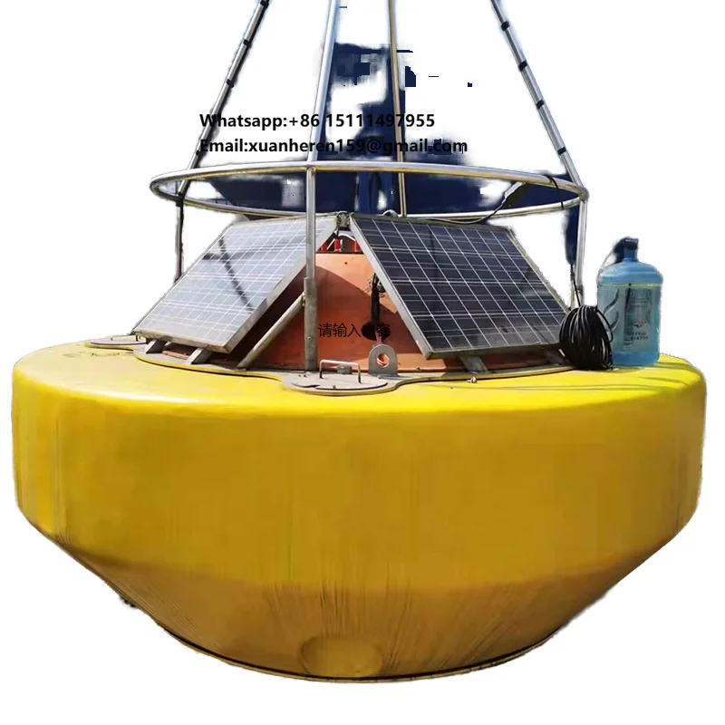 Professional Marine Floating Buoy Manufacturers Ocean Water Quality Monitoring Buoy Date Smart Buoy Solar Panels Powered Light
