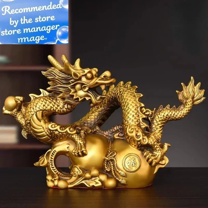 

lucky Copper Animal Dragon Ornament Gourd Auspicious Home living Decor